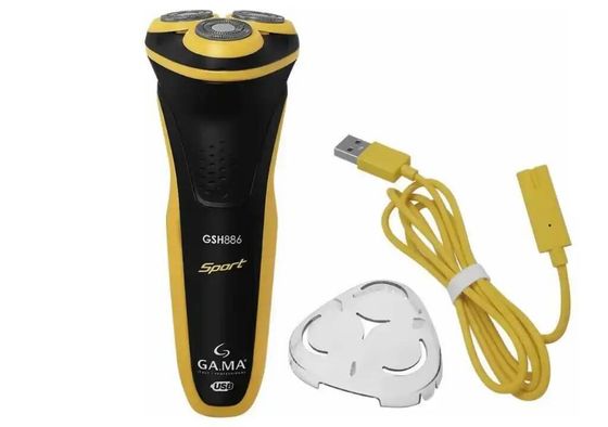 Бритва роторная GA.MA GSH886 SPORT - MS GM0606 аккум./сеть черный/желтый