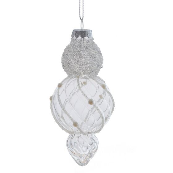 Украшение новогоднее "Фигурная сосулька", L5,5 W5,5 H13 см, 3в.