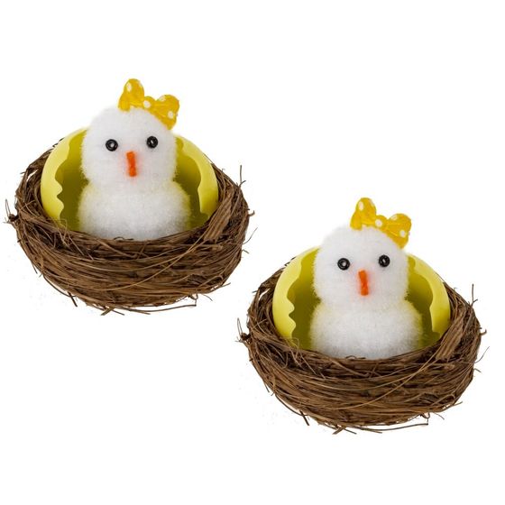 Набор из 2-х изделий декоративных "Гнездо пасхальное" (6*4,5), L11,5 W6,5 H6 см