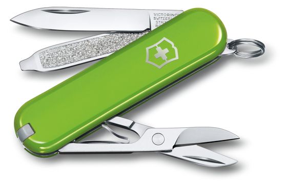 Нож перочинный Victorinox Classic Smashed Avocado (0.6223.43G) 58мм 7функц. карт.коробка