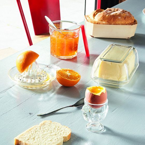 Масленка 17см с крышкой прозрачная