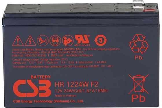 Батарея для ИБП CSB HR 1224W F2 F1 12В 6Ач