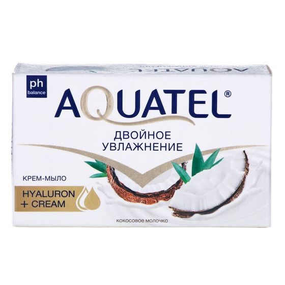 Крем-мыло твердое Aquatel &quot;Кокосовое молочко&quot;, 90 г