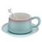 Кружка с блюдцем и ложкой, 250 мл, L16 W15 H8 см, 4в.