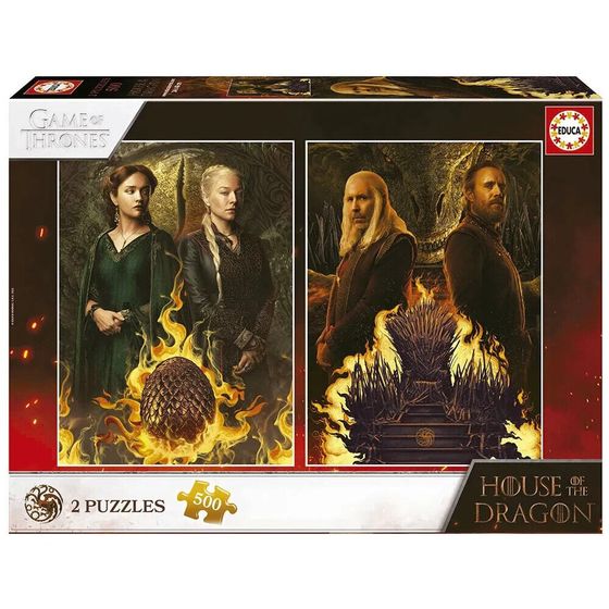 EDUCA BORRAS 2X500 Pieces Pieces House Of The Dragon Puzzle