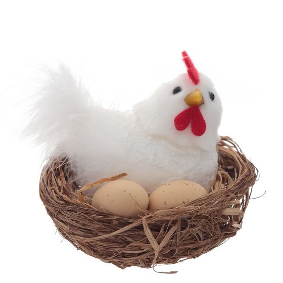 Изделие декоративное "Гнездо пасхальное", L8 W7 H8 см, 2в.