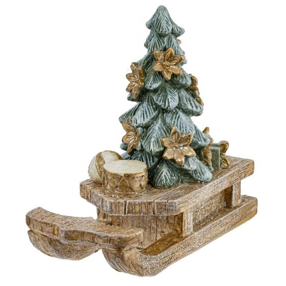 Фигурка декоративная &quot;Елочка на санках&quot;, L11 W4,5 H10 см