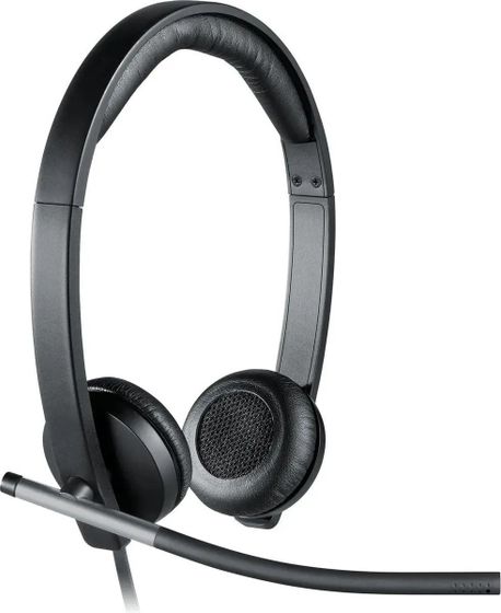 Гарнитура накладная Logitech H650E проводные черный (981-000519)