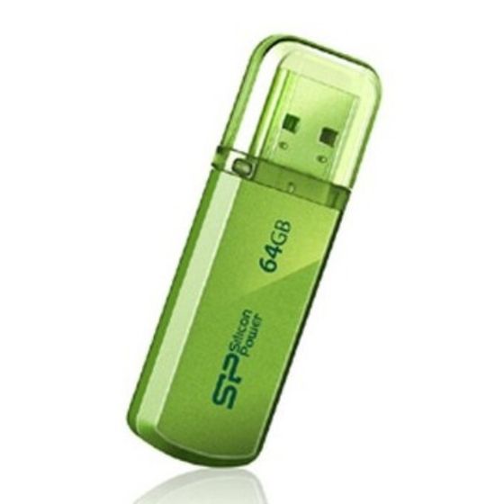 Флеш Диск Silicon Power 64GB Helios 101 SP064GBUF2101V1N USB2.0 зеленый