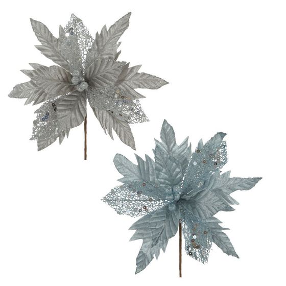 Цветок искусственный &quot;Пуансеттия&quot;, L33 W33 H39 см, 2в.