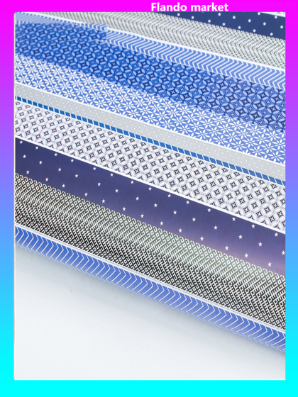 !Бумага упаковочная 2 листа глянцевая «Лаконичный синий» 70 × 100 см