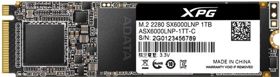Накопитель SSD 1Tb ADATA PCI-E 3.0 x4 M.2 2280 ASX6000LNP-1TT-C XPG SX6000 Lite