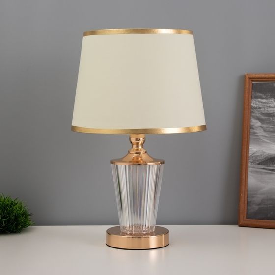 Лампа настольная «Яйме» 1×40 Вт Е27 1×3 Вт LED золото 25×25×39 см