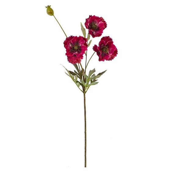 Цветок искусственный &quot;Мак&quot;, L18 W18 H70 см