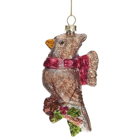 Украшение новогоднее &quot;Птичка&quot;, L8 W5 H13 см, 4в.