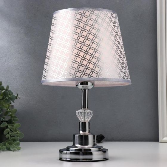 Лампа настольная 16227/1CR Е27 40 Вт хром 21×21×34.5 см RISALUX