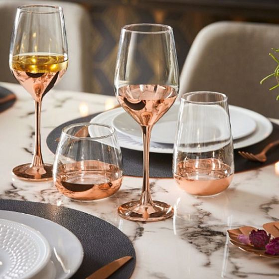 Набор бокалов для вина СЕЛЕСТ ЭЛЕКТРИЧЕСКАЯ МЕДЬ 4шт 350мл