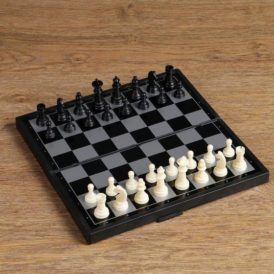 Настольная игра 3 в 1 &quot;Зук&quot;: нарды, шахматы, шашки, магнитная доска 24.5 х 24.5 см