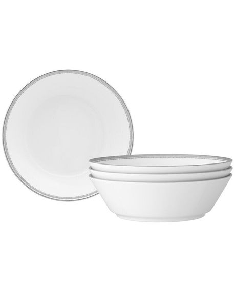 Набор из 4 суповых мисок Whiteridge Platinum, 7 дюймов, 20 унций.
