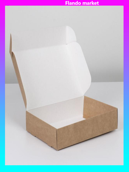 !09 Коробка (набор 7 штук) складная крафтовая 21 х 15 х 5 см.