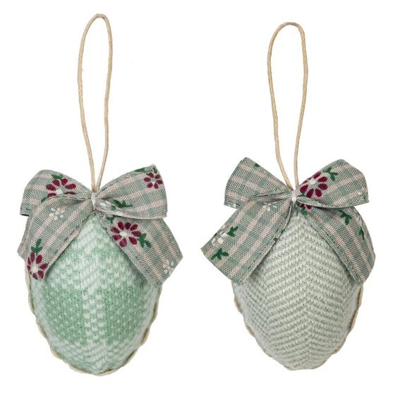 Набор из 2-х изделий декоративных подвесных &quot;Яйцо&quot; (3,5*6), L10 W35 H13 см, 2в.