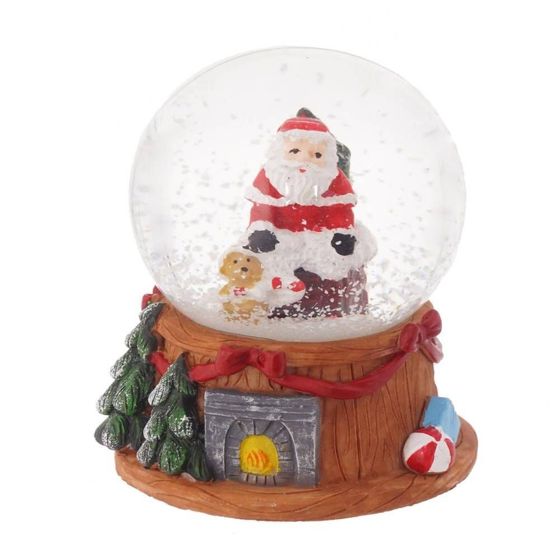 Фигурка декор в стекл шаре &quot;Дед Мороз&quot;, D4,5 см, L5 W5 H6 см, 3в.