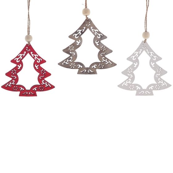 Украшение новогоднее &quot;Елка&quot;, L10 W0,5 H11,5 см, 3в.