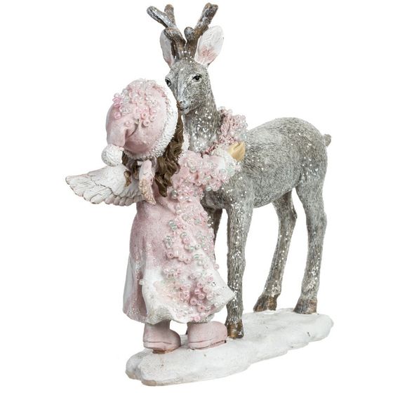 Фигурка декоративная &quot;Девочка с оленем&quot;, L15 W5,5 H14,5 см
