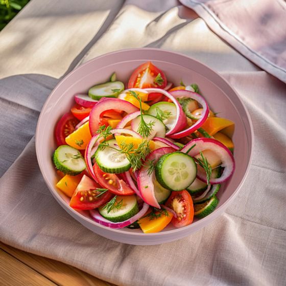 Салатник SANDY розовый 2.8л 25см низкий с крышкой