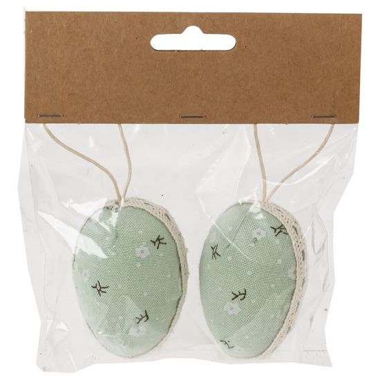 Набор из 2-х изделий декоративных подвесных &quot;Яйцо&quot; (4*6), Д12 Ш4 В14 см,дизайн микс