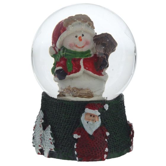 Фигурка декор в стекл шаре &quot;Дед Мороз/Снеговик/Мишка&quot;, D 4.5 см, L4,5 W4,5 H6 см, 4в.