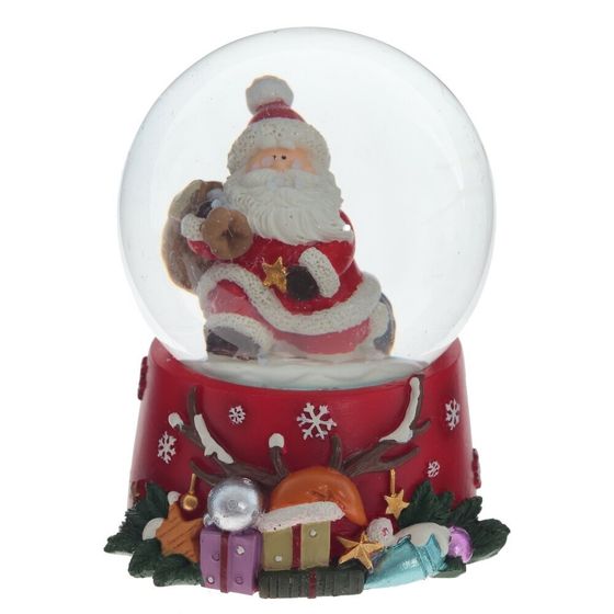 Фигурка декор в стекл шаре &quot;Дед Мороз&quot;&quot;, D6 см, L7 W7 H9 см, 2в.