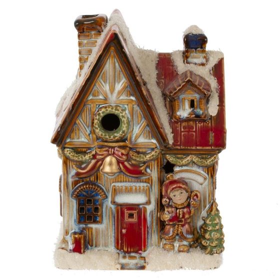 Фигурка декоративная с подсвет &quot;Домик&quot; (AAx2, н/п), L10,5 W8,5 H14,5 см