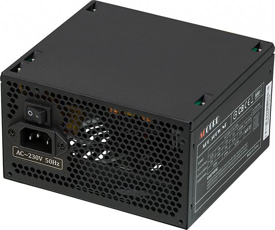 Блок питания 500W ATX Accord ACC-500W-NP 12cm fan 20+4pin (4+4pin) 4xSATA 2xMolex 1xFDD