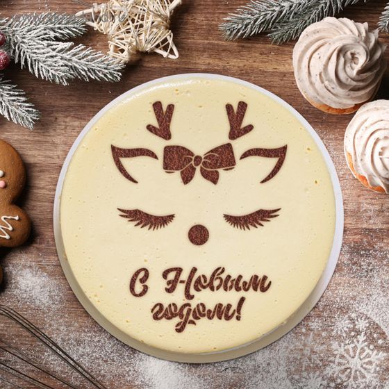 !09 Набор из 2-х штук 0- Трафарет «Новогодний олень», 22,4 × 19 см