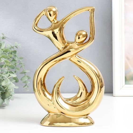 Фигурка керамика «Абстракция. Танец», золото, 29×16×6 см
