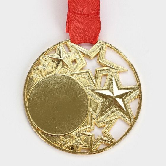 Медаль под нанесение «Ты звезда», ⌀ 5 см, цвет зол. С лентой