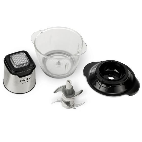 Измельчитель Centek CT-1392 1.2л 600Вт серебристый
