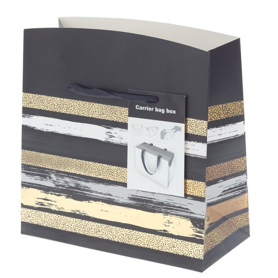 Пакет подарочный (бумага 230г/м2, (блок микс 12шт), L23 W11 H23 см, 4в.