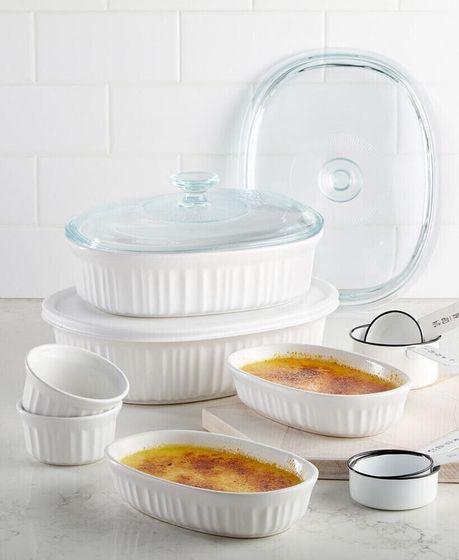 French White 10 Piece Bakeware Set, Exclusively at Macy&#39;s