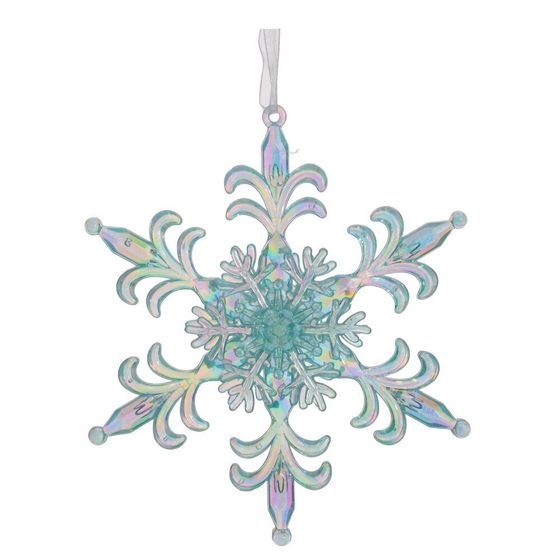 Украшение новогоднее &quot;Снежинка&quot;, L13 W1,5 H14 см, 2в.