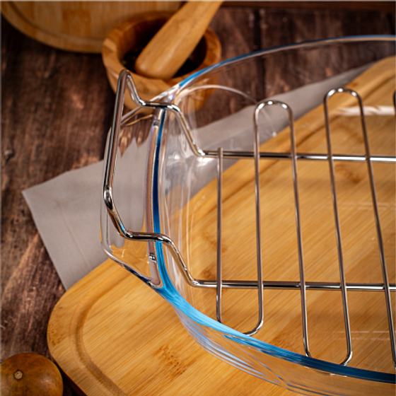 Блюдо Pyrex Irresistible 39х27см овальное с решеткой