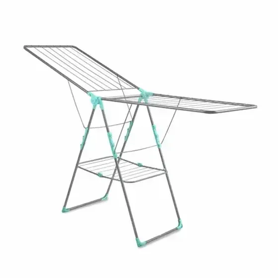 !09 Сушилка для белья напольная Nika СБ8П/С, складная, сушильное полотно 21 м, серебро