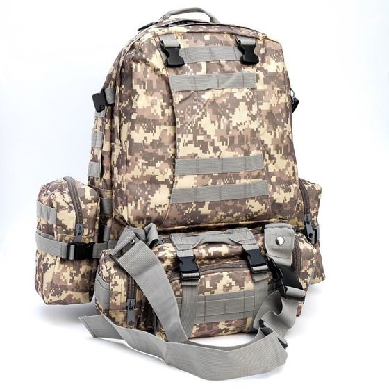 Рюкзак тактический &quot;Storm tactic&quot; мужской, MOLLE, подсумки, 50 л, камуфляж цифра серая