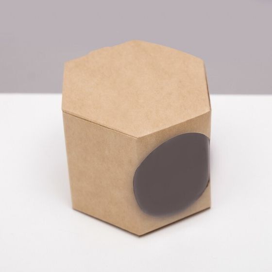 !Бонбоньерка 4 штуки крафтовая, 8 х 7,5 х 6 см