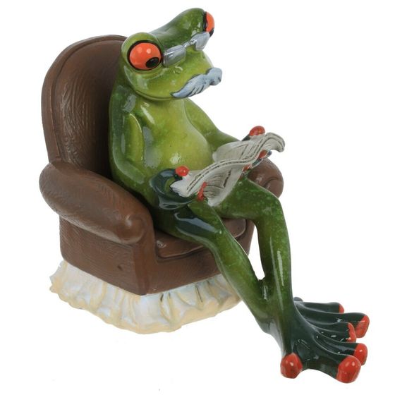 Фигурка декоративная &quot;Лягушка&quot;, Д8 Ш13 В10 см, 2в.