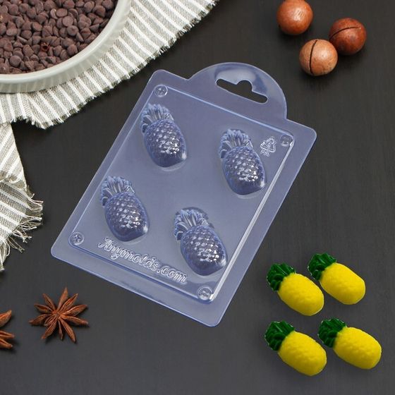 Форма для шоколада пластиковая «Ананас мини», 4,1×2,7×1,1 см, цвет прозрачный