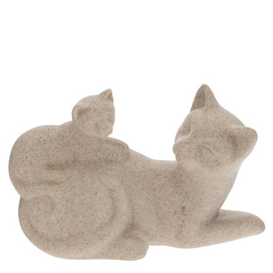 Фигурка декоративная "Кошка с котенком", L19 W9,5 H13 см