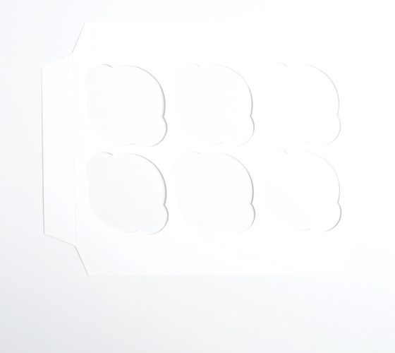 !09 Упаковка (набор 6 штук) на 6 капкейков «С Новым годом!», 23 х 16 х 10 см.