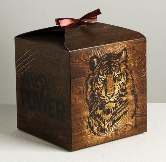 !09 Набор 3 штуки - Коробка складная Wild power, 18 × 18 × 18 см.